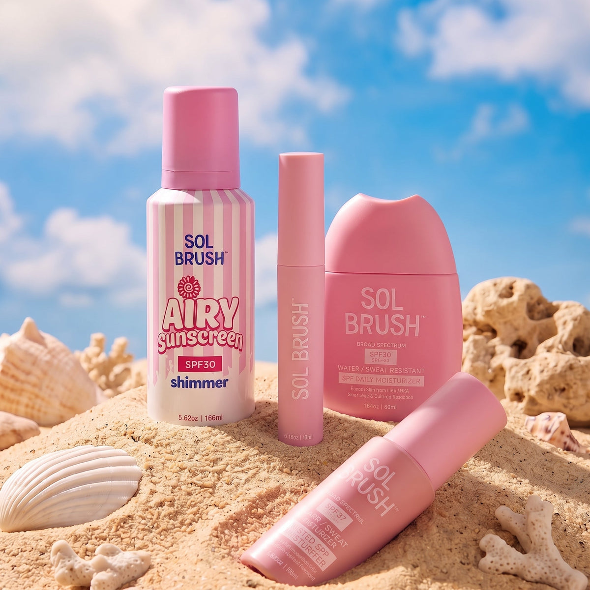 Everyday Essentials Protection Bundle: Daily Moisturizer SPF 50, Tinted SPF Moisturizer, Airy SPF 30 and SPF 15 Lip Gloss